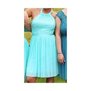 Turquoise bridesmaid dress